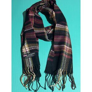 Beonon 100% Cashmere Scarf Plum Feathers Premium Plaid Print - Scotland  New